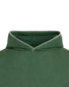 Sweat-shirt à capuche vert surdimensionné pour homme, avec poche kangourou, style streetwear, épais, décontracté, pour l'hiver, fabricant OEM - Product Image 5