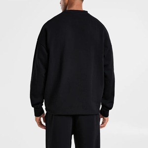 Sudaderas de Punto para Hombre, Diseño Moderno, Logotipo Personalizado, al por Mayor, Casuales, de Invierno, Talla Grande, Color Negro Sólido, Transpirables, Precio Bajo - Product Image 2