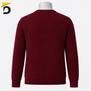 Pull en cachemire élégant pour homme, col rond, anti-plis, respirant, doux et chaud, coupe soignée, style polyvalent pour le moderne - Product Image 3