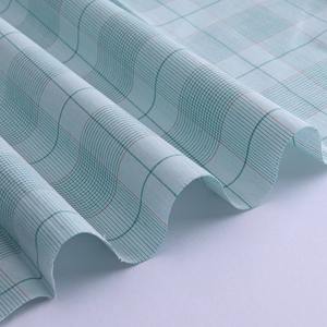 Tissu à carreaux CVC 55% coton 45% polyester 145 g/m² pour uniforme et chemise - Product Image 2