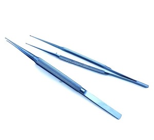 Pinzas de Titanio de Alta Calidad con Punta de Anillo de 18 cm, Instrumentos de Microcirugía Ocular, Pinzas de Oftalmología con Punta de Anillo de Orificio Fino - Product Image 2