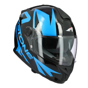 Casque de moto intégral ASTONE HELMETS ABS modèle GTO7 SKYLINE GLOSS CHROME BLUE, doublure intérieure en polyester, tailles XS-XXL - Product Image 4