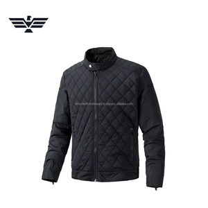 Veste matelassée personnalisable pour homme avec col à capuche et fermeture éclair, légère et isolée, pour l'hiver - Product Image 1