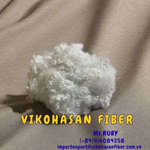 เส้นใยโพลีเอสเตอร์รีไซเคิล 7D HCS Vikohasan ยี่ห้อ Manufacturer ได้รับการรับรองมาตรฐาน GRS แบบเส้นใยกลวงเชื่อมต่อ ป้องกันไฟฟ้าสถิตย์ และสารหน่วงไฟ - Product Image 3