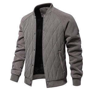 Autumn New Quilted Sandwich Cotton Thickened Casual Drop Shoulder Men'<b>s</b> Top <b>Jacket</b> - Product Image 3