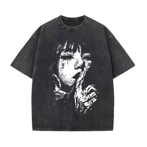 Camiseta de Verano para Hombre con Lavado Ácido, de Alta Calidad, Elegante, de Secado Rápido y Transpirable, en Poliéster/Algodón - Product Image 2