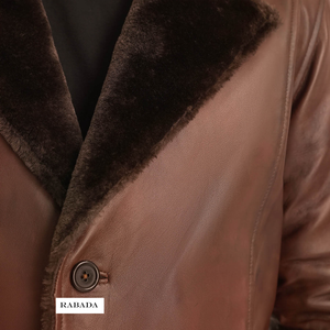 Vente en gros Veste en cuir à fermeture éclair d'automne et d'hiver pour hommes/Vêtements pour hommes Vestes en cuir à manches longues à la mode coupe ajustée - Product Image 5