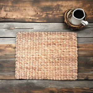 Manteles Individuales de Jacinto de Agua Cuadrados, Hechos a Mano, Ecológicos, con Diseño Geométrico de Lujo, Personalizables, para el Hogar - Product Image 2