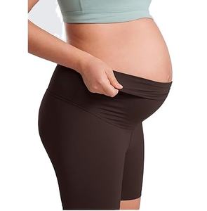 Nueva Llegada, Shorts de Ciclismo y Yoga Personalizados al por Mayor para Niñas, Shorts de Maternidad y Embarazo, Shorts de Ciclismo de Cintura Alta - Product Image 1