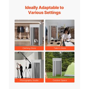 Camerino per Boutique con Tende Spesse in Poliestere e Ganci per Tende Oscuranti per la Privacy - Product Image 5