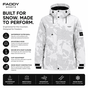 Chaqueta de Snowboard Profesional Impermeable con Camuflaje para Hombre, Abrigo de Esquí Térmico Transpirable de Invierno con Capucha, Ropa Exterior Cortavientos para la Nieve - Product Image 6