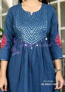 Conjunto de Kurta de Algodón de Primera Calidad para Mujer, Estilo Casual Étnico al Mejor Precio - Product Image 4