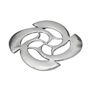 <b>Trivets</b> silver finish round metal <b>trivet</b> featuring two birds nesting design for hot dishes and table protection <b>trivets</b> - Product Image 4