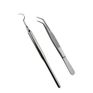 ชุดเครื่องมือทันตกรรม 3 ชิ้น ทำจากสแตนเลสสตีล ประกอบด้วยกระจกตรวจฟัน ที่คีบ และอุปกรณ์ทำความสะอาด สำหรับขจัดคราบหินปูนและคราบพลัค ชุดดูแลสุขภาพช่องปาก - Product Image 5