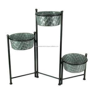 Jardinières et pots de fleurs modernes en fer galvanisé pour la décoration de la maison et du jardin Jardinières en fer bon marché exportateurs Inde - Product Image 1
