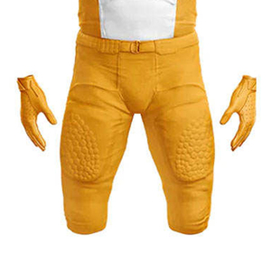 Uniforme de Fútbol Americano Transpirable de Poliéster Premium, Jersey Naranja con Panel Blanco y Pantalones Color Bronceado para Hombres Adultos - Product Image 3