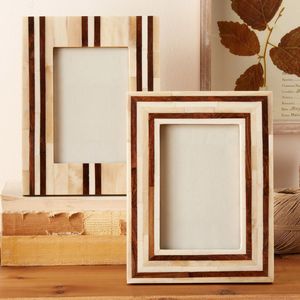 Cadre photo en os incrusté fait main, écologique et luxueux, pour la décoration de chambre - Product Image 1