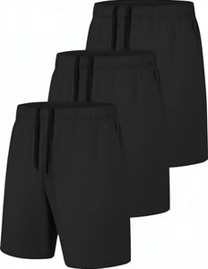 Pantalones Cortos Deportivos Casuales Blancos Personalizados para Hombre, Impresión por Transferencia de Calor, 100% Poliéster, Cintura Media, Secado Rápido, Transpirables, con Cordón Elástico - Product Image 1