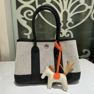 Luxury Designer Women Handbag <b>Mini</b> Garden Party Canvas with <b>Black</b> Negonda Leather <b>Bag</b> - Product Image 1