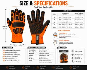 Guantes Mecánicos de Impacto TPR al por Mayor, Guantes de Seguridad para Campos Petroleros, Antideslizantes, Resistentes a Cortes, Guantes de Protección Industrial para Seguridad - Product Image 5