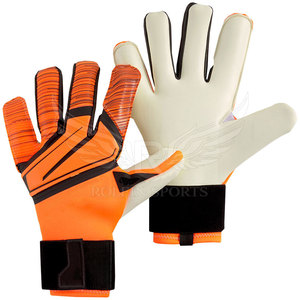 Guantes de Portero de Fútbol ROLEIN SPORTS, Color Naranja y Blanco, de Cuero, Cierre Ajustable con Gancho y Bucle, Antideslizantes, Transpirables, de Alta Calidad - Product Image 2