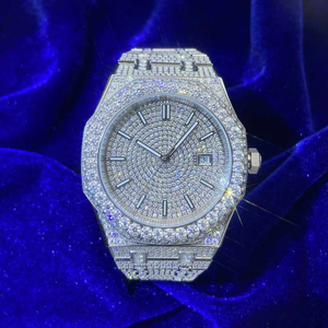 Reloj de lujo personalizado VVS Lab Grown 2024 Reloj de lujo personalizado Hip Hop de acero inoxidable VVS Cvd HPHT Diamond para hombre - Product Image 1