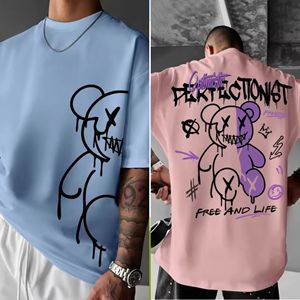 Fabricantes Directos, Camiseta de Punto Extra Grande Personalizada de Primavera/Verano, Venta al Por Mayor, Camiseta Gótica con Estampado de Letras para Hombre, Ropa Urbana - Product Image 3