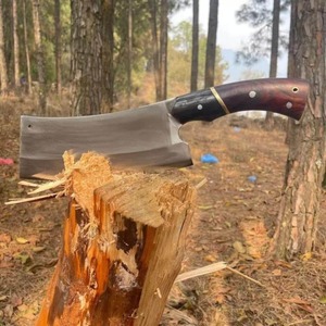 Couteau à découper artisanal en acier inoxydable, couteau de boucher et de chef avec manche en bois d'olivier, couteau à découper pour la viande - Product Image 6