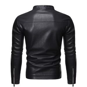<b>Men</b> Premium Genuine Leather <b>Jacket</b> Casual Soft Comfortable Durable Full Zip Regular Fit Winter Quick Dry Breathable Fashion - Product Image 2