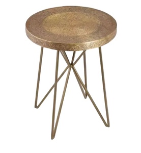 Metal <b>Side</b> <b>Table</b> Golden Polished Finished Customized Shape & Size <b>Side</b> <b>Table</b> From Designer Collection Metal <b>Table</b> Modern - Product Image 1