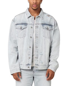 เสื้อแจ็คเก็ตเดนิมทรงทรัคเกอร์สำหรับผู้ชาย สไตล์สตรีท ลายการ์ตูน ผ้าฝ้าย 100% กันลม กันน้ำ ผลิตในปากีสถาน โดย CLAW INTERNATIONAL - Product Image 1