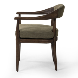 Modern Solid Wood <b>Dining</b> Chair Upholstered <b>Armchair</b> for Restaurant Hotel Cafe Luxury Furniture - Product Image 3