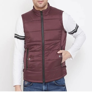 Chaleco Acolchado sin Mangas para Hombre, Talla Grande, Color Sólido, Cuello Alto, Cierre de Cremallera, Impermeable, Transpirable, Ropa Exterior Informal para Primavera - Product Image 1