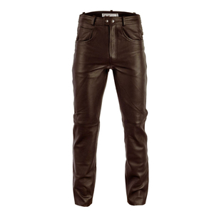 Highstreet Wear Outdoor Best Fashion Men Genuine Leather Pants Custom Color Men Style Genuine Leather Pants - Product Image 4