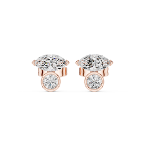Boucles d'oreilles personnalisées en or 18 carats avec diamants de laboratoire certifiés IGI, design personnalisé, diamant personnalisé, taille personnalisée - Product Image 4