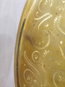 Eco-Friendly Pure Brass Glossy <b>Work</b> Tray for Sustainable Global Luxury Living and Handcrafted Artisan Tableware Gift - Product Image 4