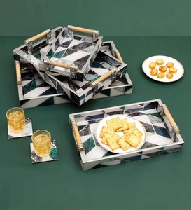 Premium MDF Serving <b>Tray</b> <b>Decorative</b> Wooden Finish <b>Tray</b> <b>for</b> Home Kitchen Dining Coffee Table Organizer Gift <b>Tray</b> Elegant MDF <b>Tray</b> - Product Image 4