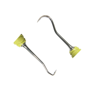 Détartreur dentaire universel en forme de faucille avec manche en plastique, gratte-dents pour plaque dentaire, pointe en acier inoxydable réutilisable, éliminateur de plaque dure et de tartre - Product Image 2