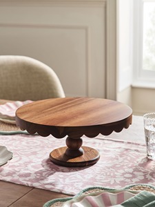Présentoir à gâteaux rond en bois rustique, fait main, pour mariages et décoration intérieure, idéal pour la présentation de desserts, inspiré de l'art indien exotique. - Product Image 5