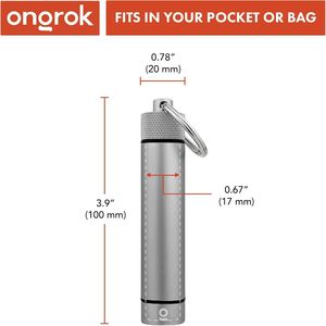 Premium Aluminum Metal Storage Tube Keychain Pocket-sized Airtight <b>Case</b> and Holder - Product Image 3
