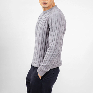Pull en tricot décontracté pour homme, automne-hiver, grande taille, manches longues, couleur unie, pull à col rond, taille plus, motif cachemire - Product Image 3