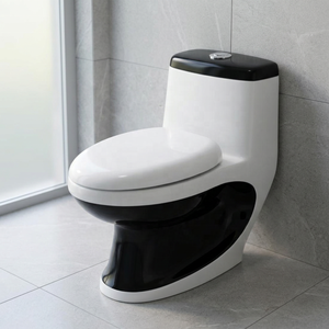 Inodoro de Una Pieza Moderno de Cerámica con Doble Sifón, Equipo Sanitario para Baño - Product Image 4