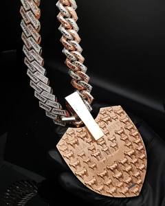 จี้ห้อยคอเงินแท้ 925 ประดับเพชรโมอิสซาไนต์ VVS รูปตัวอักษรและตัวเลขตามสั่ง สไตล์ฮิปฮอปสำหรับผู้ชาย - Product Image 4