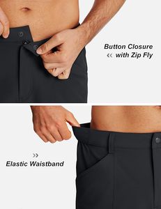 Shorts cargo de randonnée pour hommes 10 pouces, séchage rapide, légers, extensibles, pour le golf, les voyages et les activités de plein air, avec 5 poches - Product Image 5
