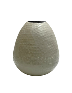 Jarrón de metal martillado gris claro, moderno, hecho a mano, de hierro, decorativo, para flores, para la sala de estar, decoración del hogar, venta al por mayor - Product Image 2