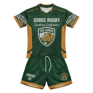 ราคาขายส่ง ชุดยูนิฟอร์มรักบี้แขนสั้นผ้าโพลีเอสเตอร์ใยสังเคราะห์ แห้งเร็ว สำหรับฤดูร้อน พิมพ์ลายโลโก้ทีมตามสั่งด้วยเทคนิค Sublimation - Product Image 4