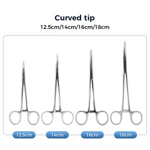 Pinzas Hemostáticas Quirúrgicas Manuales de Acero Inoxidable AMETRINE SURGICAL, Pinzas de Pesca con Puntas Curvas y Rectas, Modelo APC-36 - Product Image 2