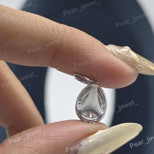 Colgante Solitario de Moissanita Corte Pera, Plata 925 con Baño de Rodio, Joyería Clásica para Compromiso de Mujer - Product Image 4