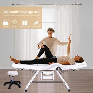 Camilla Hidráulica Multiusos para Esteticista con Dos Bandejas, Mesa Facial de 3 Secciones, Silla de Salón para Tatuajes, Camillas de Masaje - Product Image 5