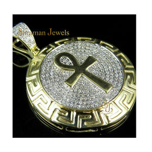 925 <b>Silver</b> Iced Out Egyptian ANKH CROSS Lab Grown Diamond Pendant for Birthday & Engagement Gift VVS <b>Charms</b> gifts for him - Product Image 1